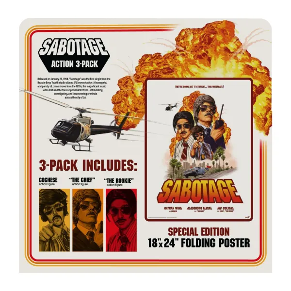 Super7 Beastie Boys^Beastie Boys Reaction Figures Wave 03 - Sabotage 3Pk