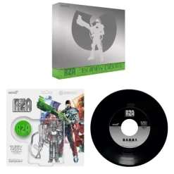 Super7 Rza^Bobby Digital Reaction Figures Wave 03 - Bobby Digital (Metallic Silver W/ 45 Adaptor)