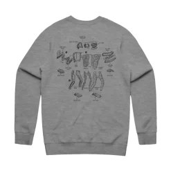 Super7 Universal Monsters^Creature Model Kit Crewneck Heather Gray Fleece