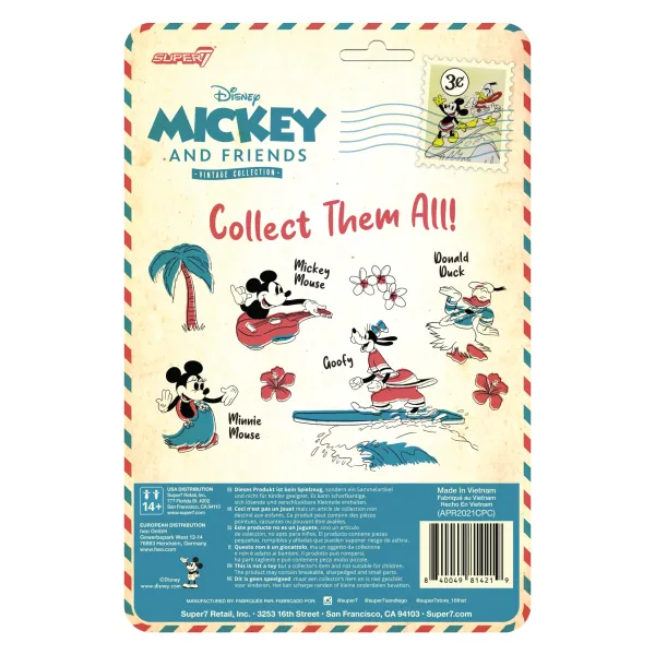 Super7 Disney^Disney Reaction Figures - Vintage Collection Wave 2 - Mickey Mouse (Hawaiian Holiday)