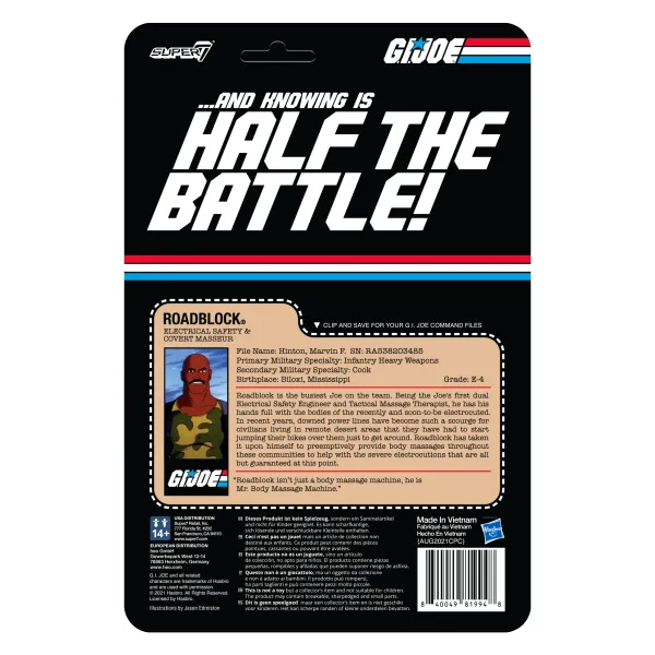 Super7 G.I. Joe^G.I. Joe Reaction Figures Wave 3 - Roadblock Psa