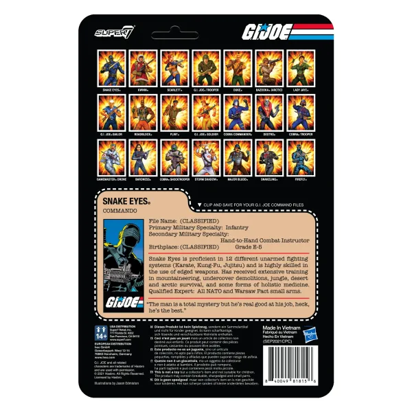 Super7 G.I. Joe^G.I. Joe Reaction Figures Wave 3 - Snake Eyes (Cartoon V2)