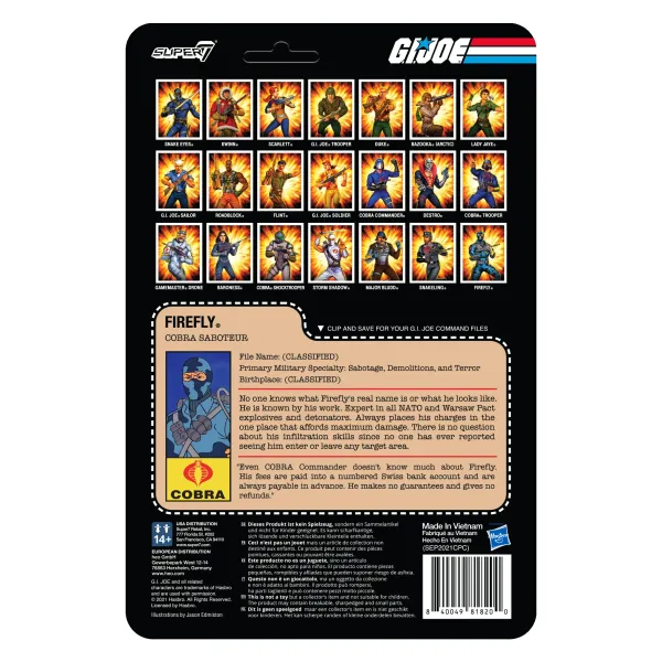 Super7 G.I. Joe^G.I. Joe Reaction Figures Wave 3 - Firefly (Comic Colors)