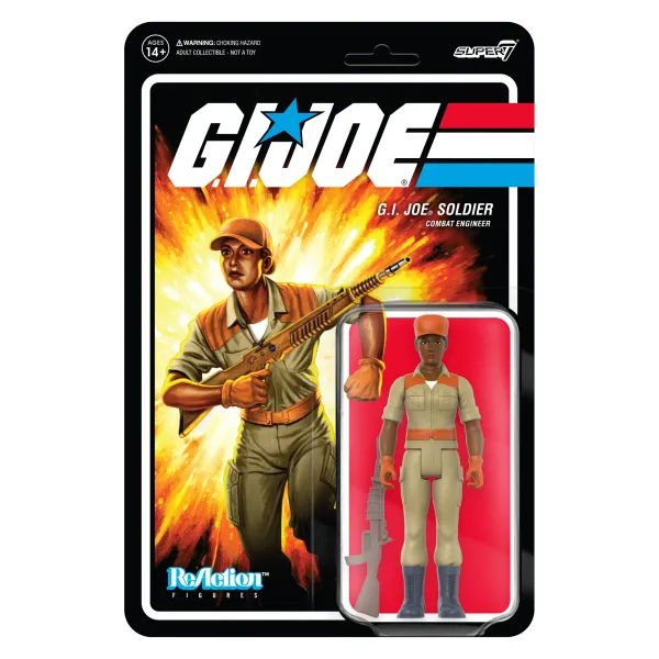 Super7 G.I. Joe^G.I. Joe Reaction Figures Wave 3 - Female Combat Engineer Bun Hair (Brown)