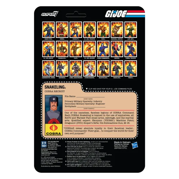 Super7 G.I. Joe^G.I. Joe Reaction Figures Wave 3 - Cobra Snakeling Factory Worker Beard (Pink)
