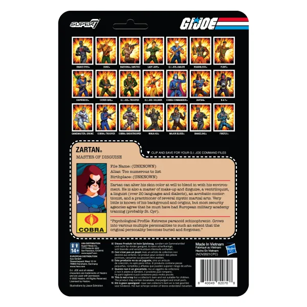 Super7 G.I. Joe^G.I. Joe Reaction Wave 4 - Zartan