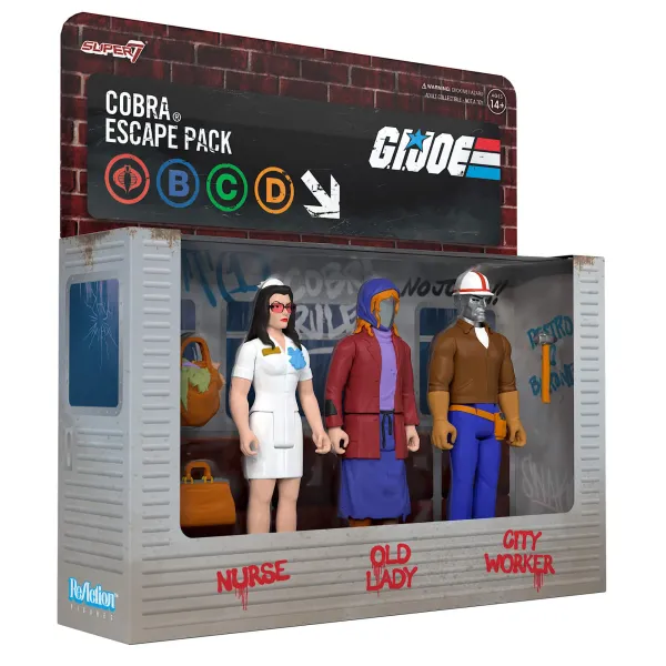 Super7 G.I. Joe^G.I. Joe Reaction Wave 6B Cobra Escape Pack