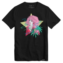 Super7 Jem And The Holograms^Jem And The Holograms - Jem Portrait Star - Vintage Black T-Shirt