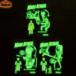Super7 Mars Attacks^Mars Attacks Reaction Figures (Glow) Full Set