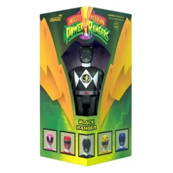 Super7 Mighty Morphin Power Rangers^Mighty Morphin Power Rangers Reaction Sdcc 2023 - Black Ranger [Triangle Box] [Sdcc 2023]