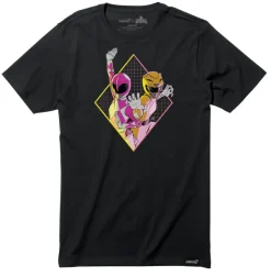 Super7 Mighty Morphin Power Rangers^Mighty Morphin Power Rangers T-Shirt - Pink And Yellow Power Rangers