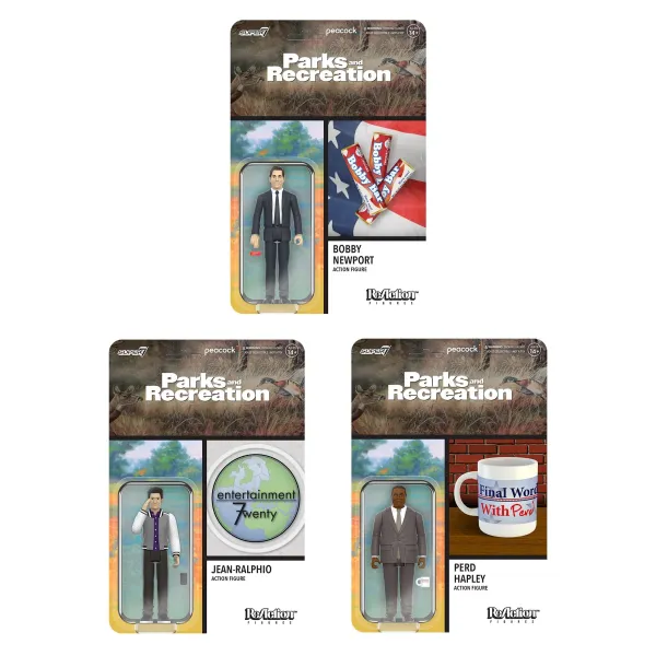 Super7 Parks And Recreation^Parks And Recreation Reaction Wave 3 - Perd Hapley, Jean-Ralphio & Bobby Newport