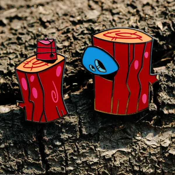 Super7 Ren & Stimpy^Ren & Stimpy Enamel Pin - Log! 2-Pin Set