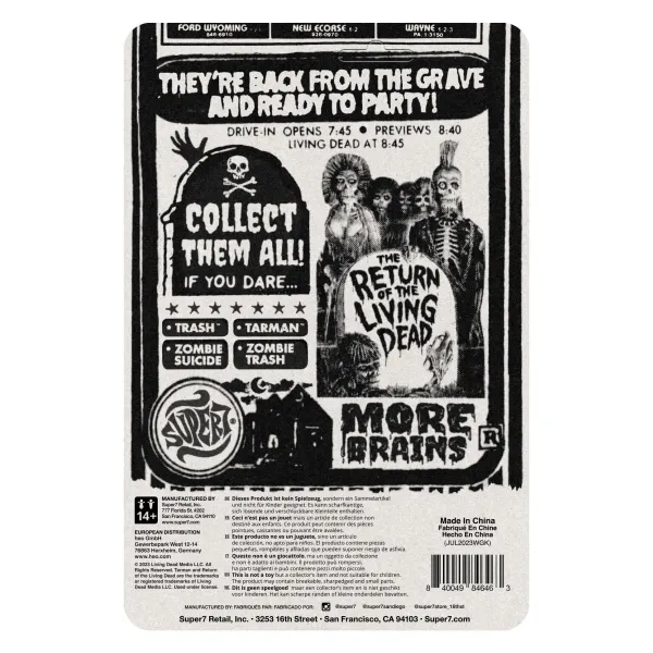 Super7 Return Of The Living Dead^Return Of The Living Dead Reaction Figures Wave 2 - Tarman & Trash