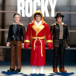 Super7 Rocky^Rocky Reaction Figures Wave 03 (Rocky I) - Italian Stallion Rocky, Street Rocky, Mickey