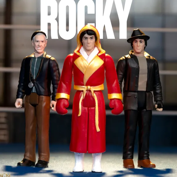 Super7 Rocky^Rocky Reaction Figures Wave 03 (Rocky I) - Italian Stallion Rocky, Street Rocky, Mickey