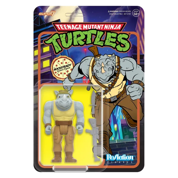 Super7 Teenage Mutant Ninja Turtles^Teenage Mutant Ninja Turtles Reaction Figures Wave 08 - Rocksteady (Cartoon)