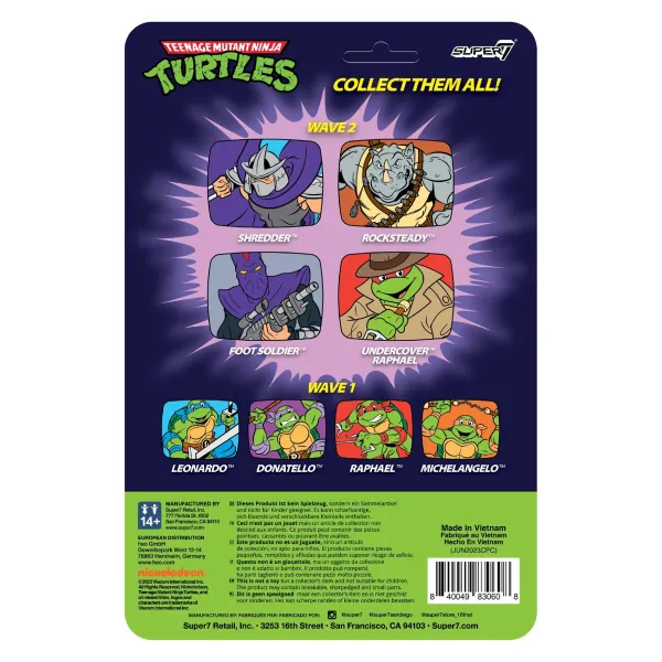 Super7 Teenage Mutant Ninja Turtles^Teenage Mutant Ninja Turtles Reaction Figures Wave 08 - Foot Soldier (Cartoon)