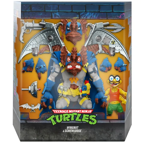 Super7 Teenage Mutant Ninja Turtles^Teenage Mutant Ninja Turtles Ultimates! Wave 9 - Wingnut & Screwloose