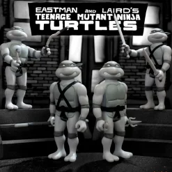 Super7 Teenage Mutant Ninja Turtles^Teenage Mutant Ninja Turtles Reaction Figure Wave 9 - Michelangelo (Comic Greyscale)