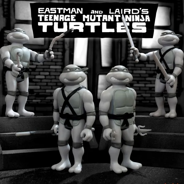 Super7 Teenage Mutant Ninja Turtles^Teenage Mutant Ninja Turtles Reaction Figure Wave 9 - Michelangelo (Comic Greyscale)