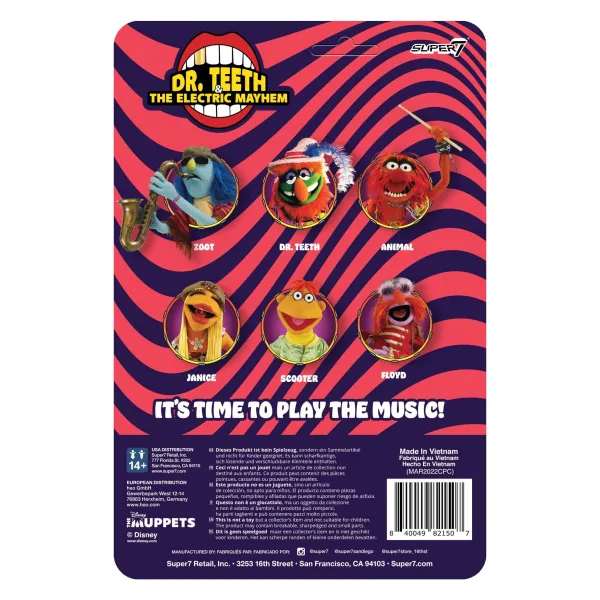 Super7 Disney^The Muppets Reaction Figures Wave 1- Electric Mayhem Band - Floyd