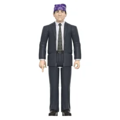 Super7 The Office^The Office Reaction Figures Wave 2 - Michael Scott (Prison Mike), Dwight Schrute (Basketball), Stanley Hudson (Florida), Pam Beesly (Dundie)