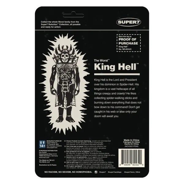 Super7 The Worst^The Worst Reaction Figures Wave 3C - King Hell (Monster Glow) Sdcc 22