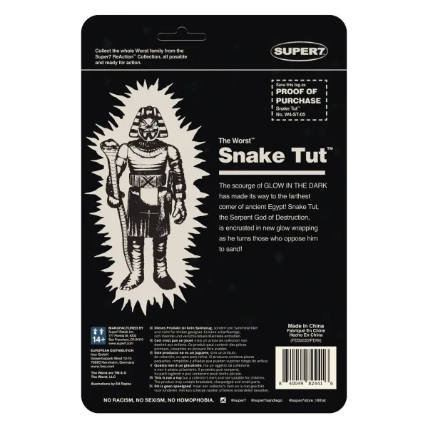 Super7 The Worst^The Worst Reaction Wave 1 - Snake Tut (Monster Glow)