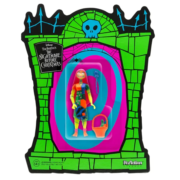 Super7 The Nightmare Before Christmas^Tim Burton'S Nightmare Before Christmas Reaction Figure - Sally Neon And Glow-In-The-Dark (Sdcc 2020)