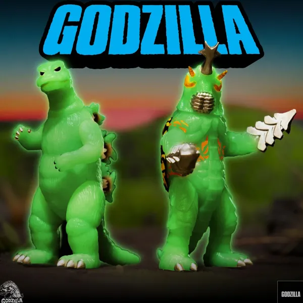 Super7 Godzilla^Toho Reaction Figures Wave 05 (Godzilla Day) - Godzilla '74 (Glow)