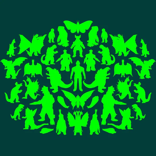 Super7 Godzilla^Toho T-Shirt - Kaiju Rorschach
