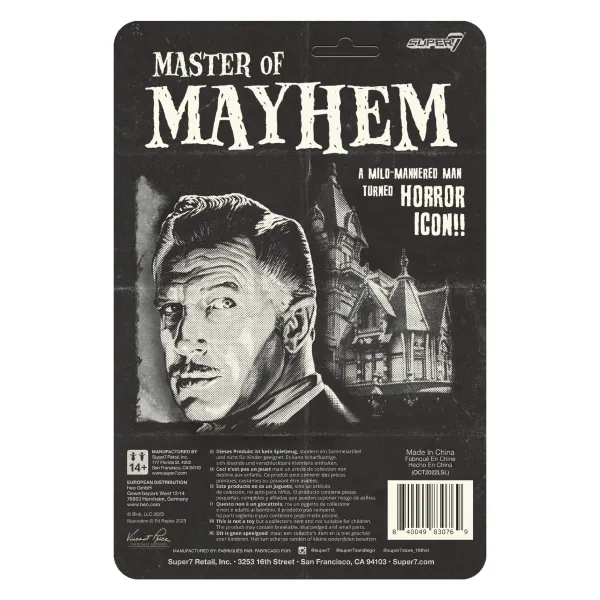 Super7 Vincent Price^Vincent Price Reaction - Vincent Price (Grayscale)